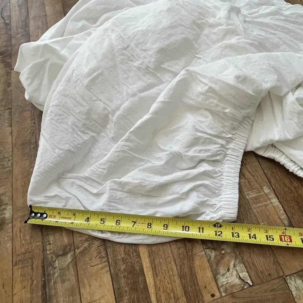 Pandatex Bamboo Cotton Blend Twin Fitted Sheet & Flat Sheet White